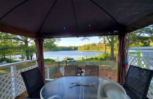 Bitely House | The Minnow Pad A-Frame (kayaks/ pontoon included)