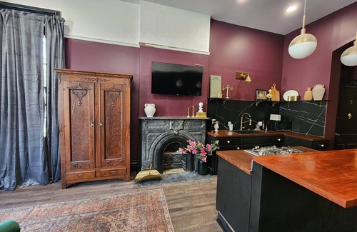 Akron Apartment | The Plum Parlor - Moody Victorian Studio with Timeless Charm