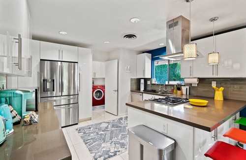 Palm Springs House | The Stopover Aviation themed house with pool and spa