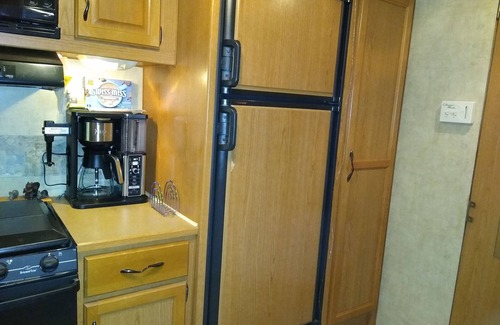 Boger City House | this is a very spacious RV that sits under 2 large trees