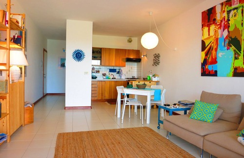 San Teodoro Apartment | Three-room garden apartment with sea view, 200m from Salina Bamba and 800m from Cala Brandinchi