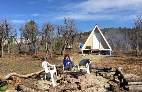 Fairview Cabin | Tiny A-Frame and 6 acres for camping up in the mountains.