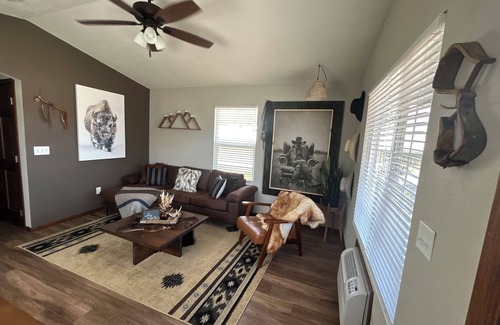 Hulett Cabin | Tiny Home Cabin with Wyoming Modern Frontier style in the town of Hulett