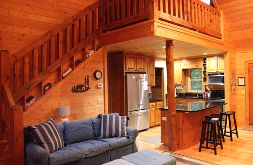Mineral Bluff House | Toccoa Riverfront Retreat - Cabin on private Toccoa river shoreline