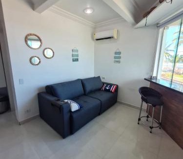 Tombo Apartment | TOP flat 01 com vista mar TOP flat 02 com varanda e rede vista mar no Condomínio Sempre Sol