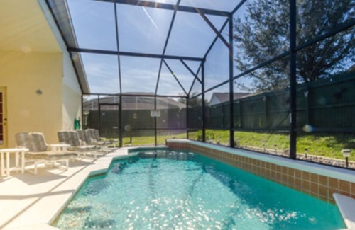Orange Tree Villa | Totally Private backyard for relaxing in the pool and hot tub.