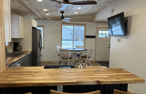 Rudyard Cabin | Totally remodeled cabin, a street from the snowmobile/ORV trail with parking.