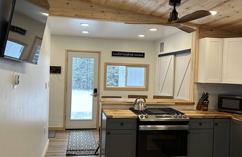 Rudyard Cabin | Totally remodeled cabin, a street from the snowmobile/ORV trail with parking.