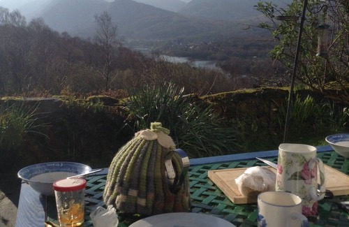 Gallt Y Foel Cottage | Traditional stone built cottage with fantastic view of lake and mountains