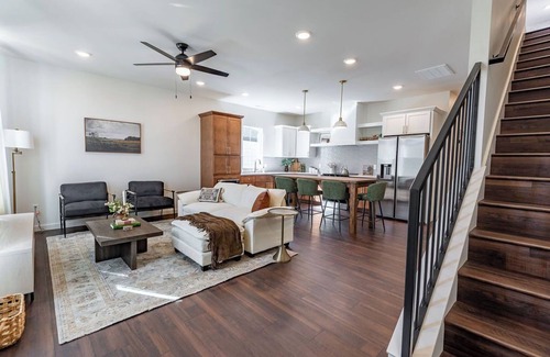 Brookline Station House | Tranquil Townhome-Your Nature Retreat Next to Nature, River & Golf!