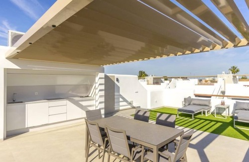 Santiago de la Ribera Apartment | Tropical Beach Penthouse by Interhome