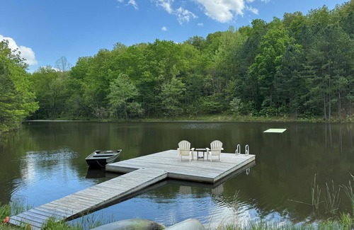 Cook Station Cabin | Two lakes & miles of hiking trails on 130 acres of private property 3Hills Cabin