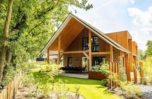 Wekerom House | Two villas, two pools – luxury spa escape for 24 guests, wheelchair accessible.