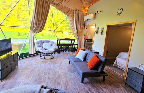 Mohawk Cabin | Unique Glamping Dome @ Mammoth Ridge RV Park and Campground.