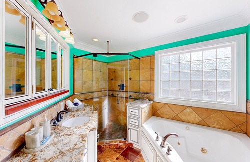 Chester County House | Unique property with retro room, fireplace, hot tub & pool