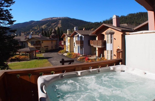 Sun Peaks Condo | Upper level 2 bedroom condo with courtyard view and easy access to ski runs