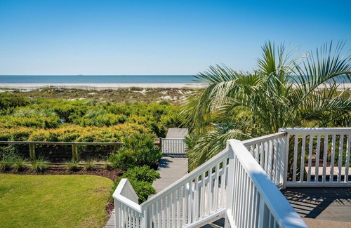 Isle of Palms House | Upscale Oceanfront Home + Private Pool + Family Friendly