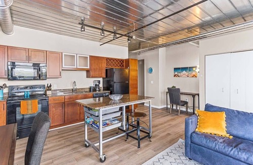 Old West Side Apartment | Urban Condo with Balcony in Downtown Ann Arbor
