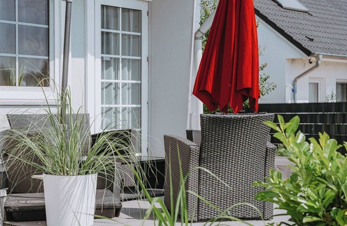 Luetow House | Vacation homes island Usedom house Diego 9 -view of the Achterwasser- sauna whirlpool