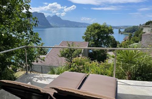 Vitznau Apartment | Villa Bootsmann mit spektakulärer Seesicht nahe Badestrand