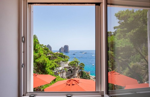 Marina Piccola Villa | Villa Cisterna Capri, sea front with pool, direct beach access & panoramic views