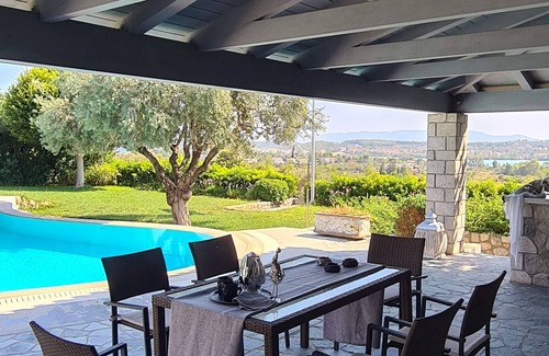Porto Heli Villa | Villa Dalousa Retreat - 5 min to the beach nprivate pool/jacuzzi spa