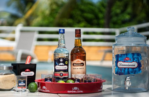 Saint-Francois Villa | Villa Green Caraibes, pool and view on the international golf of St-François