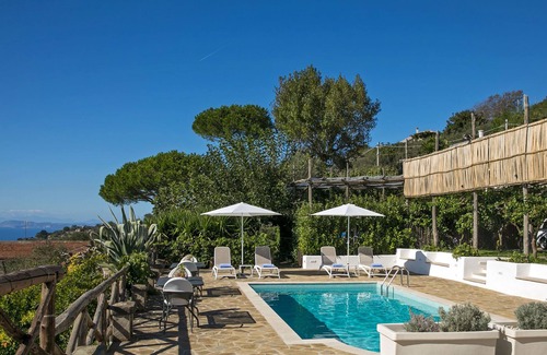Schiazzano Villa | Villa Amiela with Private Pool, Sea View, Garden, Terrace and Parking