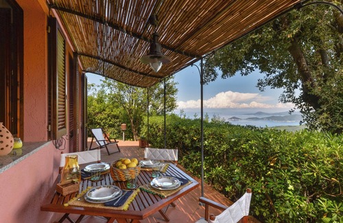 Marciana Villa | Villa 'Martini' with Sea View, Private Terrace and Wi-Fi