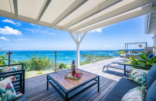 Grand Case Villa | Villa Sunset - Panoramic View - Direct access to the Beaches