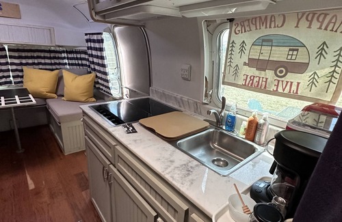 Fredericksburg House | Vintage Airstream tucked in Fredericksburg, Texas Hill country!