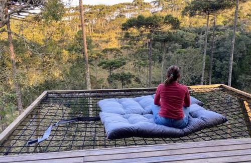 Rio Rufino House | Vivenda das Araucárias 02 Microcasa Aconchegante lareira, banheira