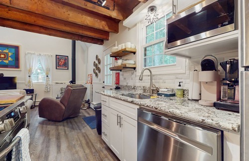 West Hartford Condo | Walk-to-village end-unit condo, mountain views, large deck, woodstove, bbq, a/c