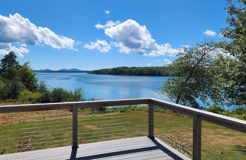 Lamoine House | Waterfront home with beautiful views of MDI and mountains.