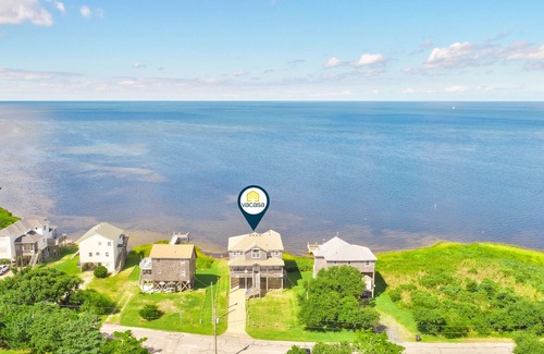 Frisco House | Waterfront House w/Private Hot Tub - Ocean Views, WiFi, AC, Gas Fireplace, W/D