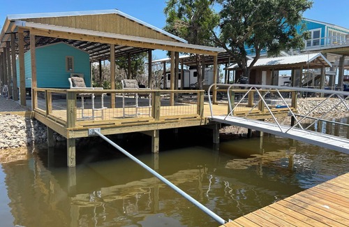 Keaton Beach Cabin | Waterfront Keaton Beach Tiny Home, private dock, pole barn, gulf access by boat!