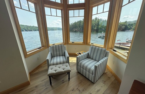 Alton Bay House | Waterfront New Construction 4 bedroom home w private U shaped dock Private beach