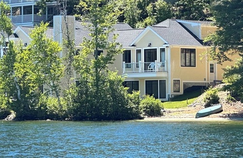 Alton Bay House | Waterfront New Construction 4 bedroom home w private U shaped dock Private beach