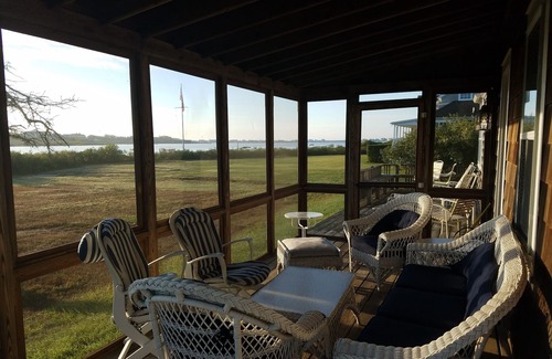 Quioque House | Westhampton quintessential waterfront 2 acres w/tennis, dock.