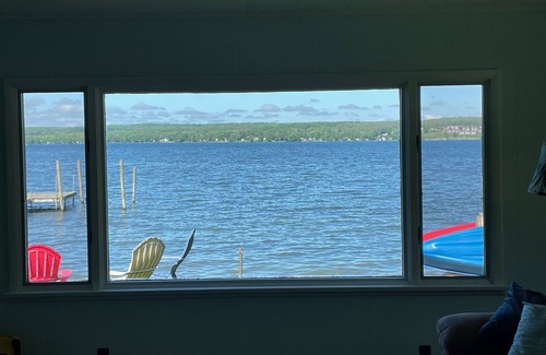 Mayville Cottage | What a View! Charming Lake Cottage w. Dock&Yard&BBQ, Pets welcome
