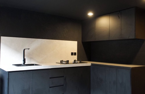 Babakan Villa | Wolu Villa Loft , Experience the allure of expansive floor-to-ceiling windows,