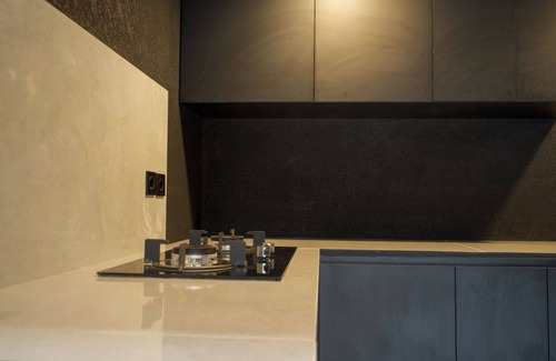 Babakan Villa | Wolu Villa Loft , Experience the allure of expansive floor-to-ceiling windows,
