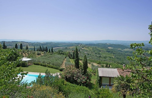 Magliano Villa | Wonderful private villa with A/C, pool, WIFI, TV, balcony, panoramic view, close to Greve In Chianti
