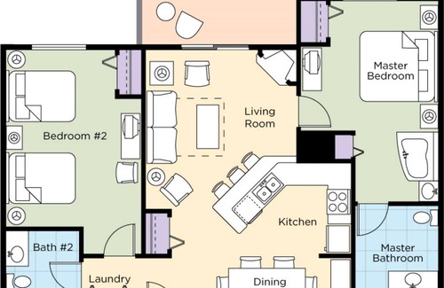 Lake Delton Condo | Wyndham Glacier Canyon, 2 br Deluxe Condo, Free WiFi