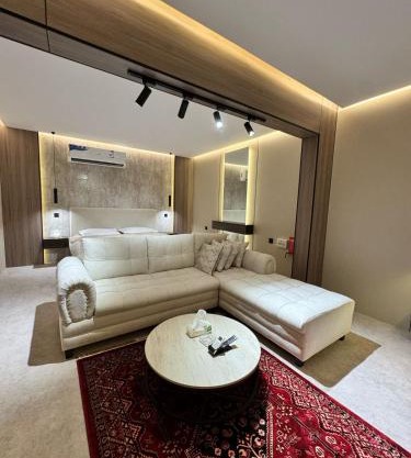 استديو انيق بجلسة ومدخل ذكي