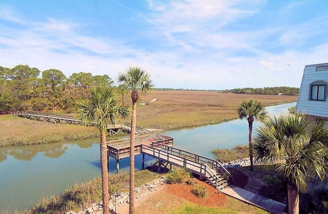 180 Beach Club Villa - Resort Access and Golf Cart Included! Marsh and Sunset Views!