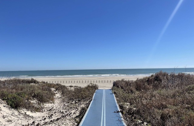2 bedroom 2 bathroom condo at Sea Isle Village with beach access and gulf view.