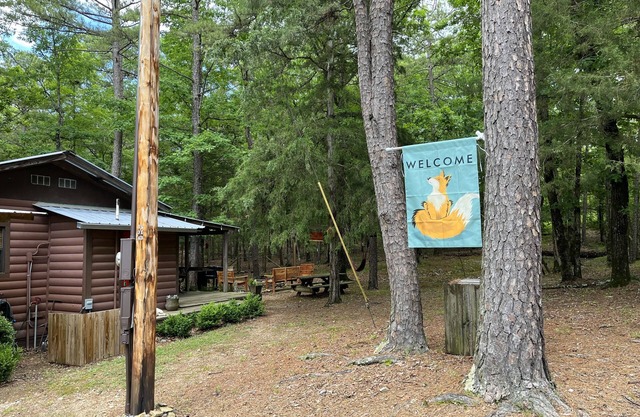 2 furnished cabins on unique fenced property close to Wolf Pen and Fourche Mt