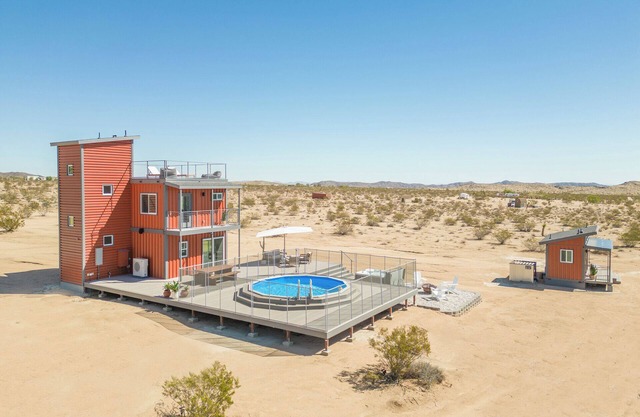 3-Story Container Home Pool Hot Tub Terrace