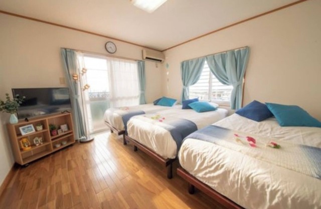 3rd and 4th floors Ocean view Westernstyle triple room Room only/Nakagami-gun Okinawa